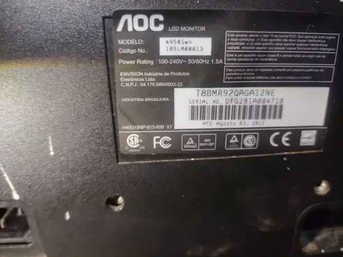 monitor aoc 18.5 polegadas