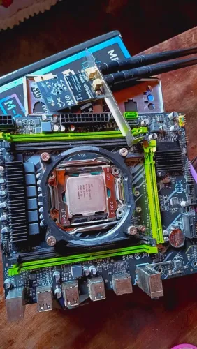 placa x99 com processador e placa wifi