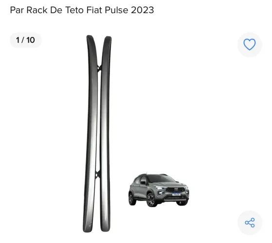 PAR RACK TETO FIAT PULSE 2024 