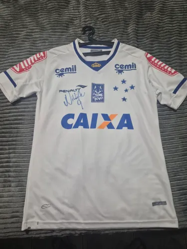 Camisa do Cruzeiro Autografada e usada por Willian Bigode contra Palmeiras em 2014 SP