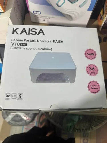 Cabine Portátil Universal V10 BAT KAISA - LED/UV Profissional para Manicure e Pedicure
