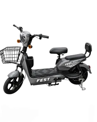 BICICLETA ELETRICA FEST GE-12A 500W CHUMBO BLACK E BRANCA 
