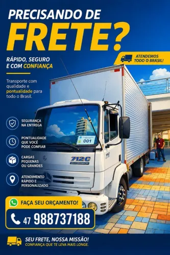 Mudanças frete Itajaí região e viagem pra outros estados