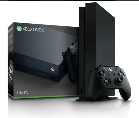 Xbox one X novo com controle e caixa