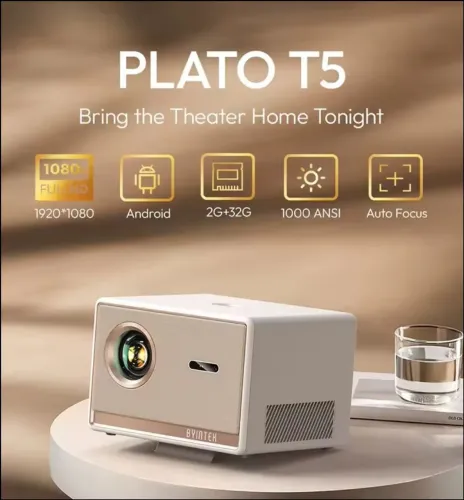 Projetor Byintek Plato T5 Max