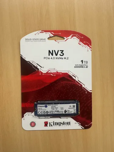 SSD Kingston NV3, 1 TB, M.2 2280, PCIe 4.0, NVMe, Leitura: 6000 MB/s, Gravação: 4000 MB/s