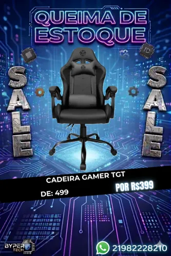 Cadeira Gamer Full Black, TGT Heron Tc3 nova, lacrada e na garantia