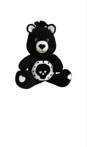 Ursinhos Carinhosos Preto em Crochê Amigurumi Urso Pelúcia