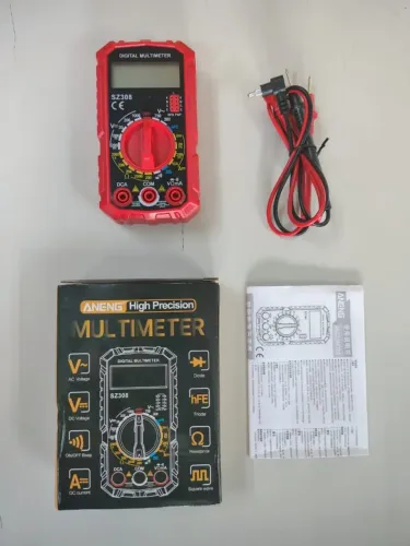 MULTÍMETRO DIGITAL ANENG SZ308 AUTORANGE - NOVO NA CAIXA + BATERIA 9V INCLUSA