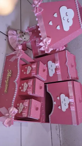 Kit higiene bebê mdf