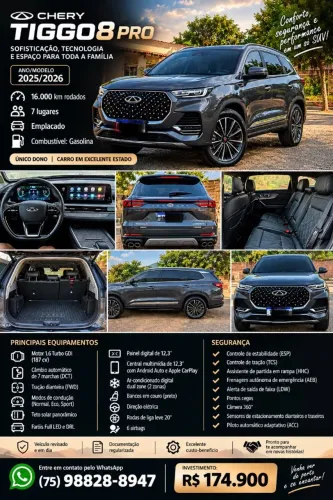 Chery Tiggo 8 PRO 1.6 Tgdi Aut. 2026