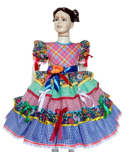 Vestido Caipira Infantil Festa Junina
