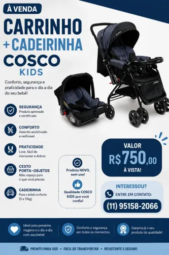 Carinho de bebe + cadeirinha sp