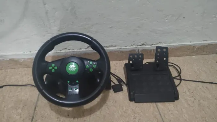 Volante C/ Vibração Xbox - Ps3 - Ps2 - Pc Knup Kp-5815a