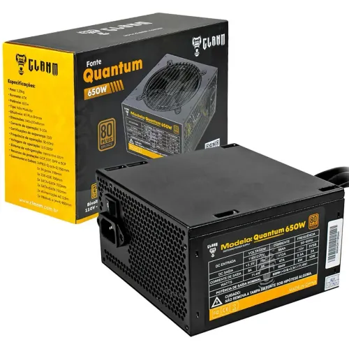 Fonte gamer quantum 650w 80 plus bronze clanm