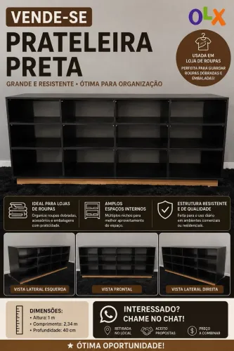 Móvel com prateleiras 