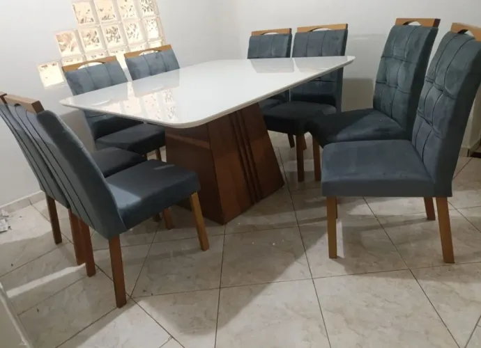 Mesa de jantar com 8 cadeiras italiana