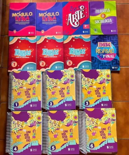 Kit completo de livros pré vestibular SAS - edição 2025