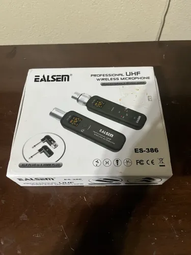microfone sem fio profissional UHF Ealsem ES-386 