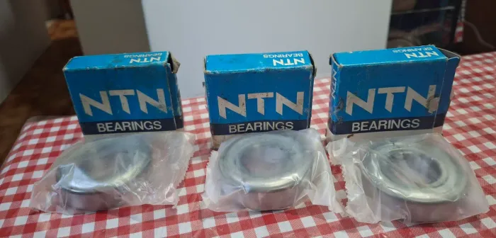 3 Rolamentos NTN BEARINGS, 6,0X3,0X1,6cm, 6206zz, T12508, novos