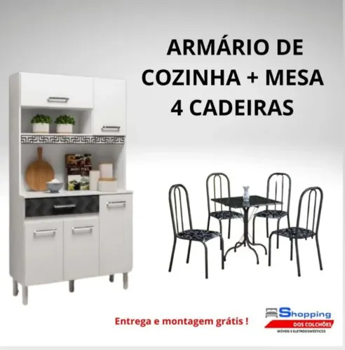 Mega promoção de kit Armário+Conjunto de Mesa com Frete grátis!!