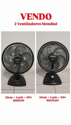 2 Ventiladores Mondial