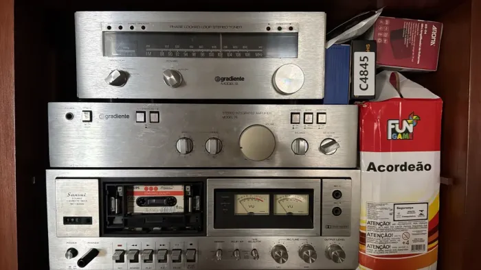 ? Conjunto de Som Vintage Gradiente + Sansui