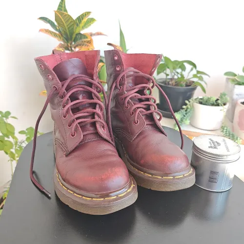 bota dr martens 1460 original vinho 35