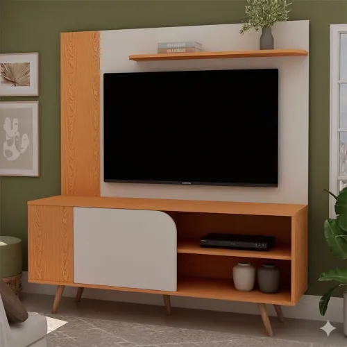 Conjunto Rack com Painel Florida novo pra tv de até 50 polegadas 