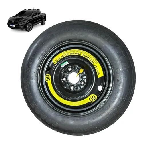 Roda estepe fino aro 16 pneu 155 90 Fiat Toro 2.0 2025 5x110