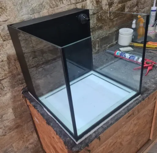 aquario sump traseiro 45x50x40 capitação lateral, novo sem uso