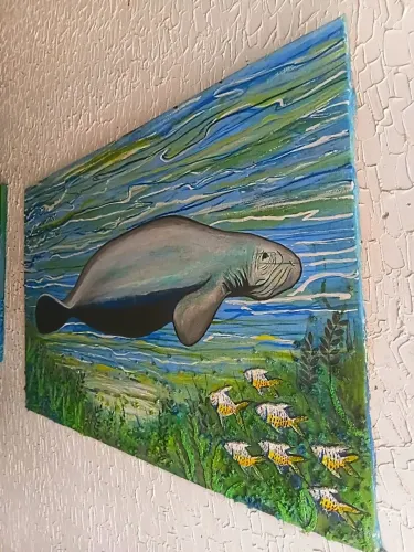 Tela Artística Peixe Boi