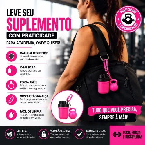 Kit suplementos e jóias para academia