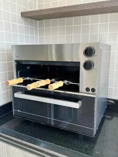 Churrasqueira a gás com espeto giratório - Fisher