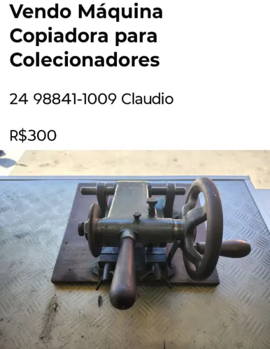Vendo Máquina Copiadora Manual para Colecionadores