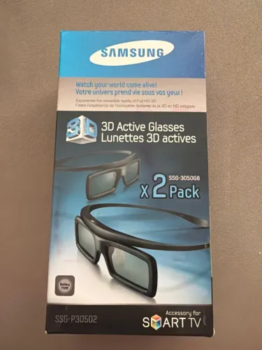 Kit 2 Óculos 3D Ativos Samsung Original SSG-P30502 (SSG-3050GB) para Smart TV