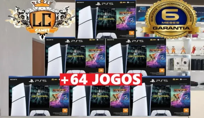 PLAYSTATION 5 SLIM DIGITAL COM 74 JOGOS e O6 MESES GARANTIA e BRINDES ( LOJA FISICA )