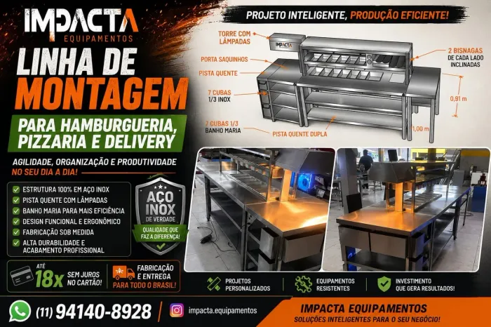 Equipamento Inox Comercial para hamburgueria 