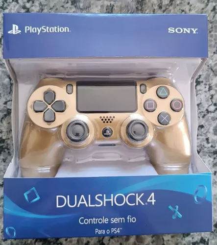 Controle PS4 Sem Fio - Dourado