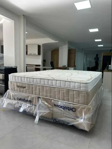Cama Box Casal Exclusive Gel ORTOBOM (premium) - FAZEMOS ENTREGA