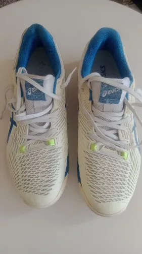 Tênis Asics Solution Speed FF 2 Masculino Branco e Azul - TAM 43