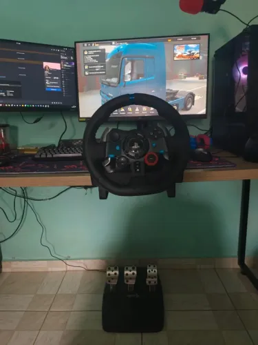 Volante Logitech G29 PS5 PS4 PC Completo com Pedais e Fonte - Usado