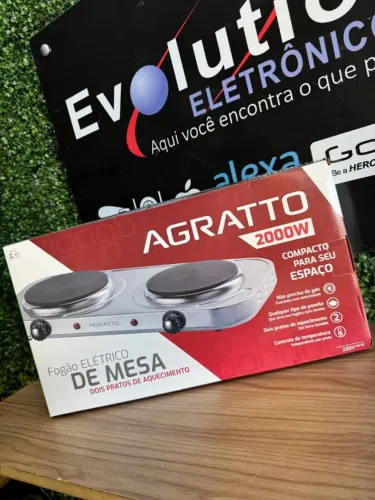 Fogão Elétrico de Mesa 2000W - AGRATTO - PRODUTO NOVO COM GARANTIA