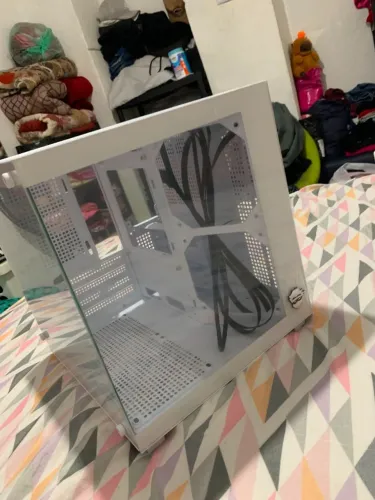 Gabinete Gamer Ninja Sato, Mini Tower, vidro Temperado Branco Novo