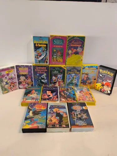 Lote com 17 fitas VHS raras testada infantis - usado