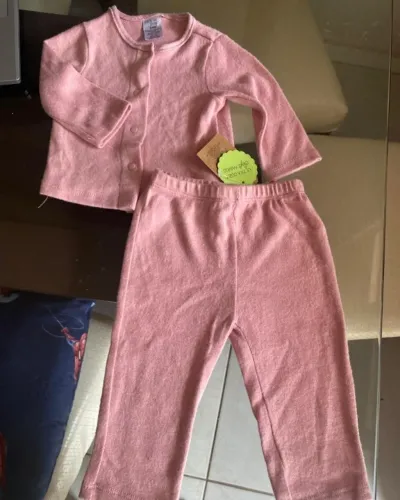 CONJUNTO DE LÃ INFANTIL MENINA TAMANHO 3 MESES