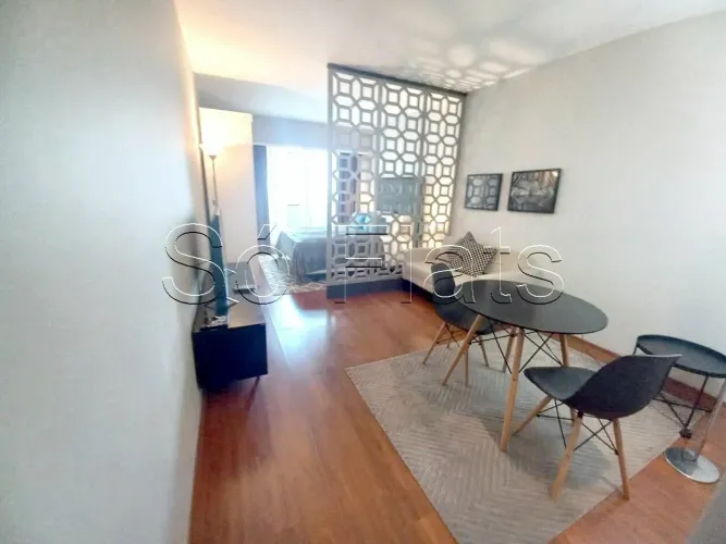 Flat no Sol Alphaville contendo 30m², 1 dormitório e 1 vaga de garagem disponível para loc