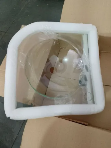 PIA DE VIDRO PARA CANTO DE PAREDE 