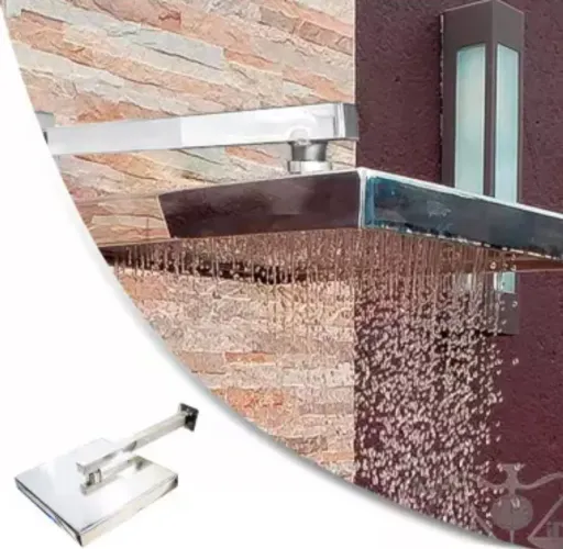 Ducha Inox Maciça 30x30 para área externa de Piscina - Luxuosa