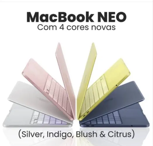 MacBook NEO 13" 2026 LL/2 - 8GB RAM / 256GB Aceitamos troca e Parcelamos